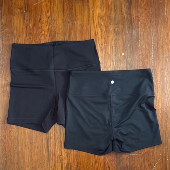 90 Degree by Reflex High Waisted Black Women's Biker Shorts Two-Pack size Large - Picture 2 of 4